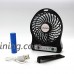 Portable ReFeng 18650 lithium-ion Rechargeable Battery 2400mAh Fan with Mini USB Fan 4-inch Vanes 3 Speeds With Mini USB Table Fan (Black) - B01C18O3BA